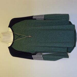 Green and Black Women's Top
